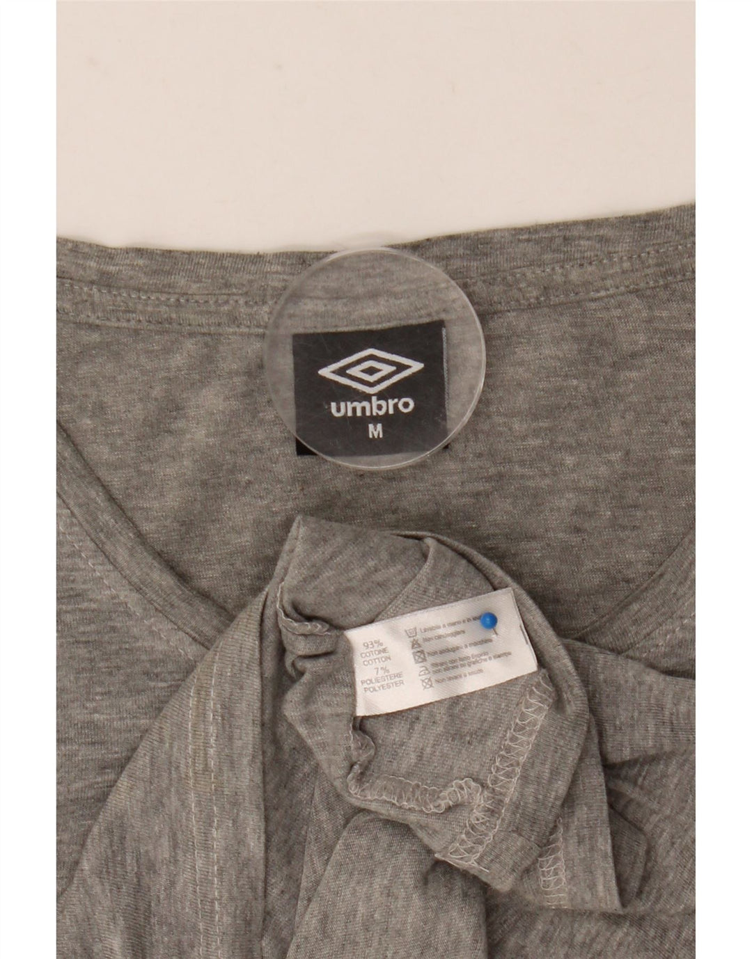 T-shirt grafica da uomo Umbro Top in cotone chiazzato grigio medio
