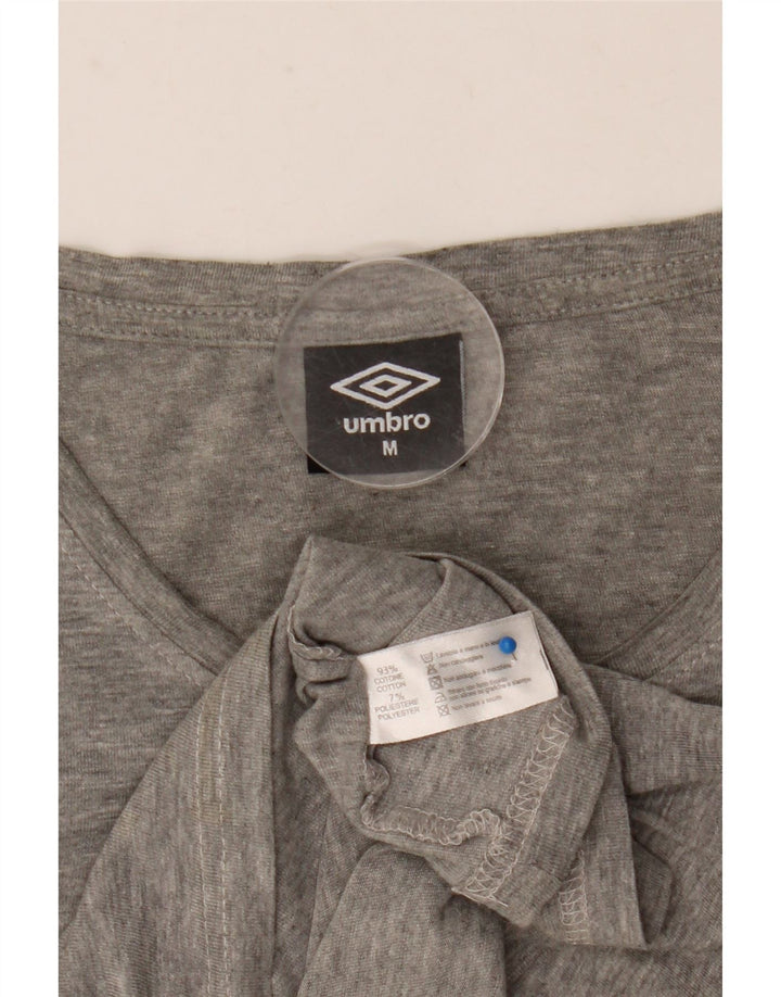 T-shirt grafica da uomo Umbro Top in cotone chiazzato grigio medio