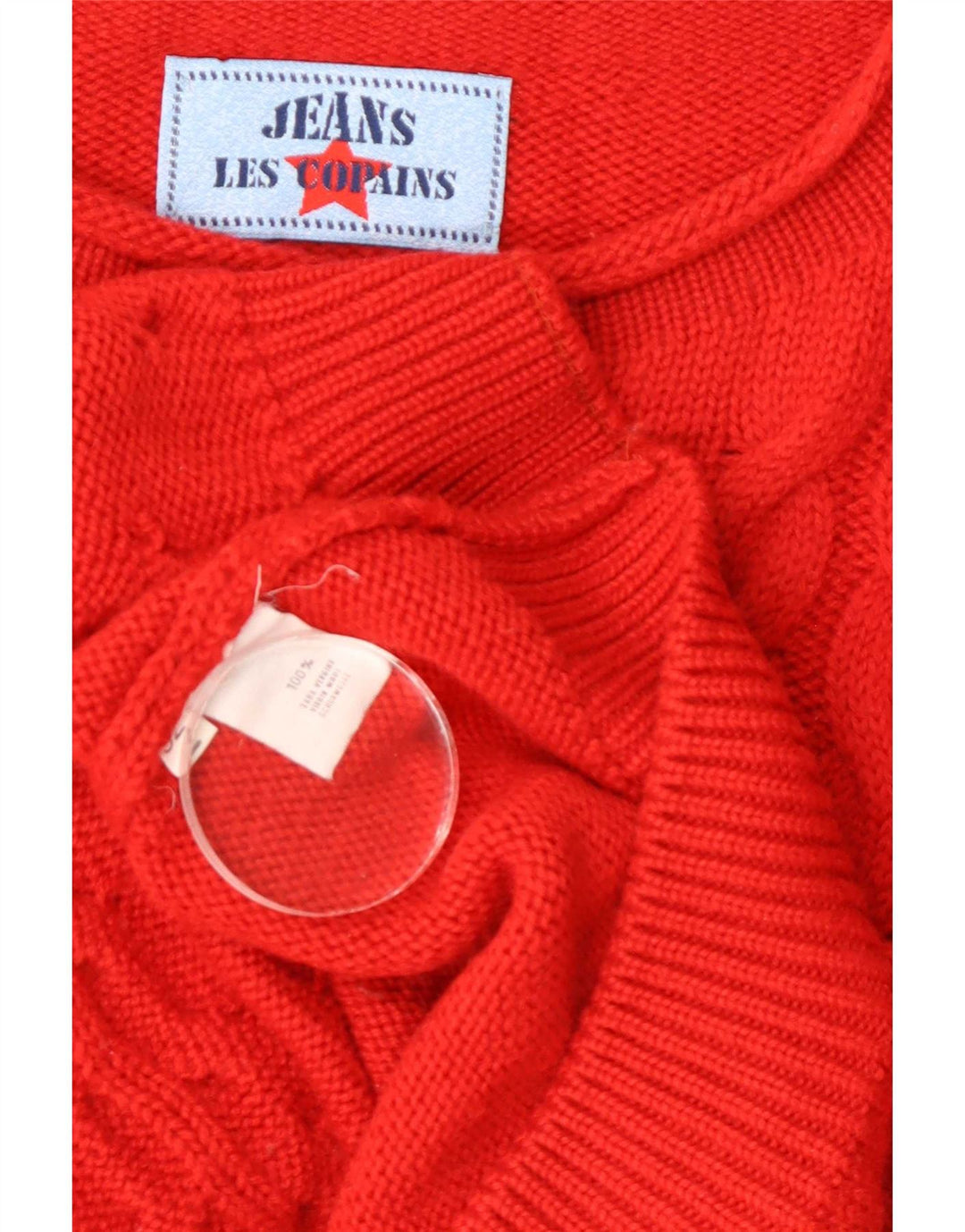 Maglione da uomo a collo alto Les Copains IT 52 Large in lana vergine rossa