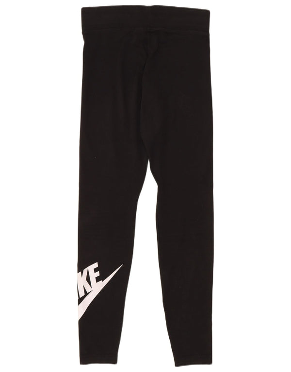 Nike Leggings grafici da donna UK 6 XS Black Cotton
