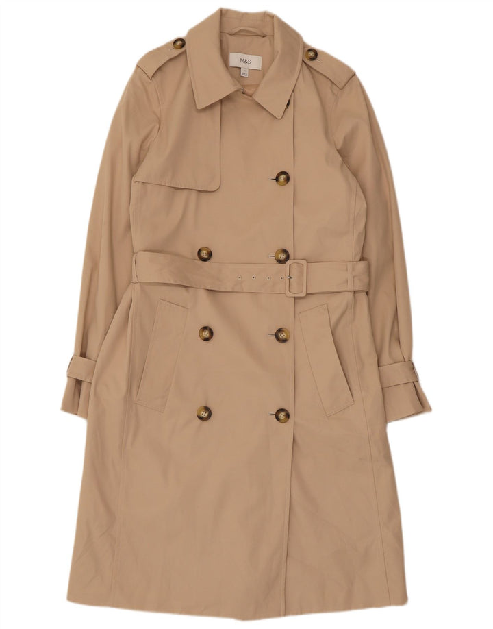 Trench doppiopetto da donna Marks & Spencer UK 10 piccolo Beige