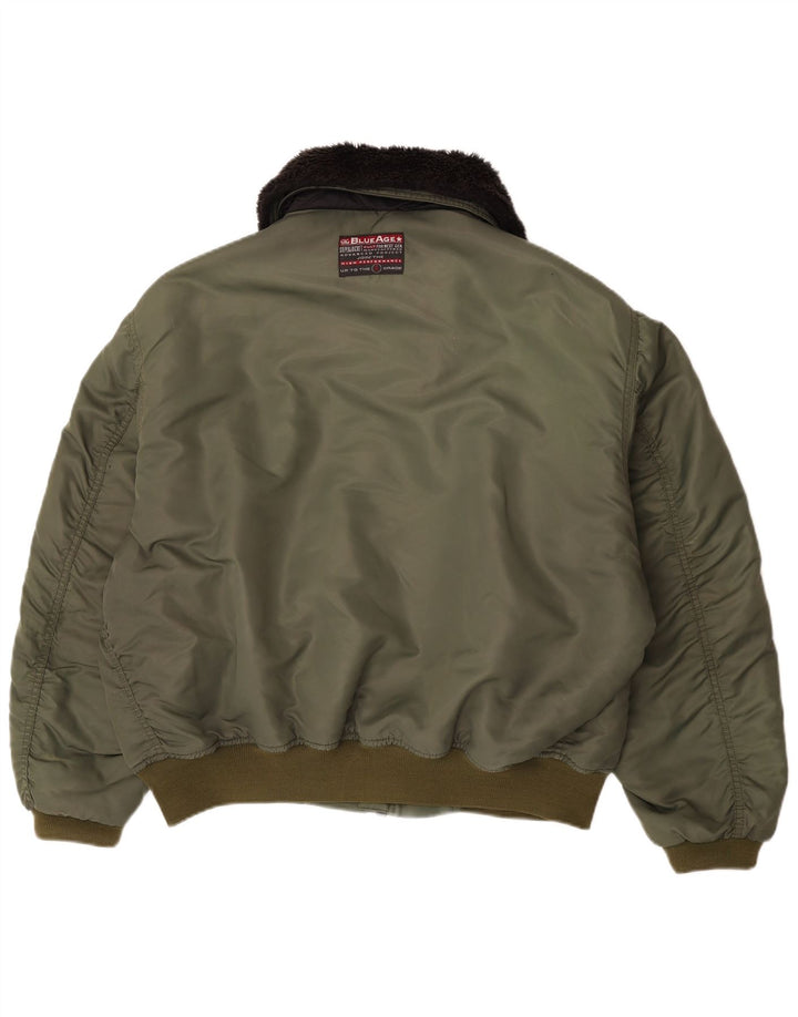 Giubbotto bomber da uomo Carrera UK 40 Large Khaki Colourblock in poliammide