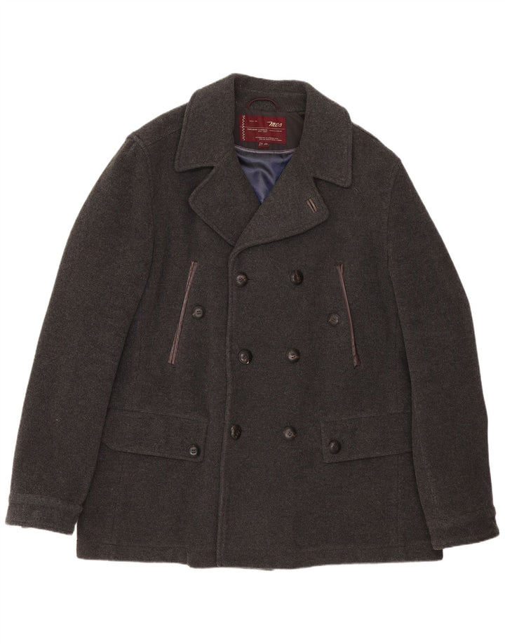 Cappotto da marinaio da uomo Marlboro Classics EU 56 3XL Lana grigia