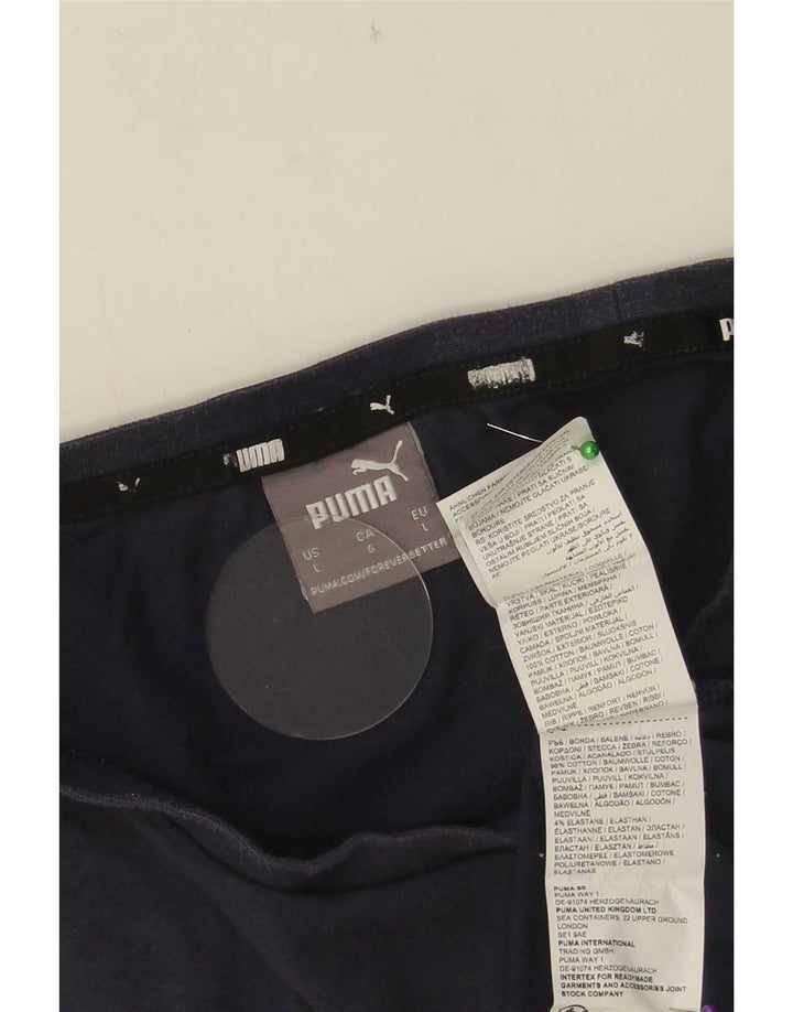 T-shirt da uomo Puma Top Large in cotone blu navy