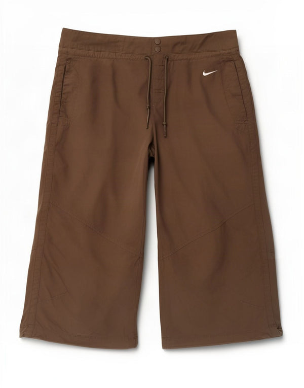 Pantaloni Nike Capri da donna UK 8/10 Small W30 L20 Poliestere marrone