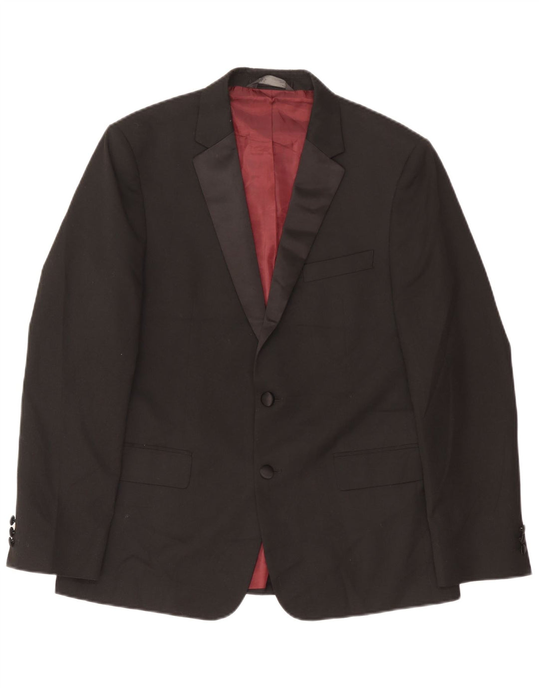 Giacca blazer a 2 bottoni Marks & Spencer da uomo UK 42 grande poliestere nero