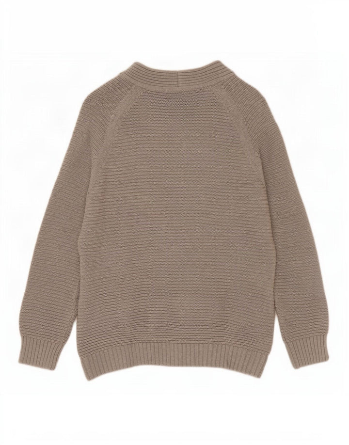 Maglione cardigan aperto da donna Hobbs UK 14 cotone grigio medio