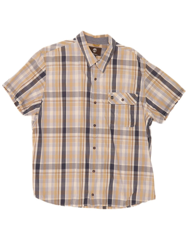 Camicia a maniche corte da uomo Timberland Earthkeepers 2XL a quadri multicolore