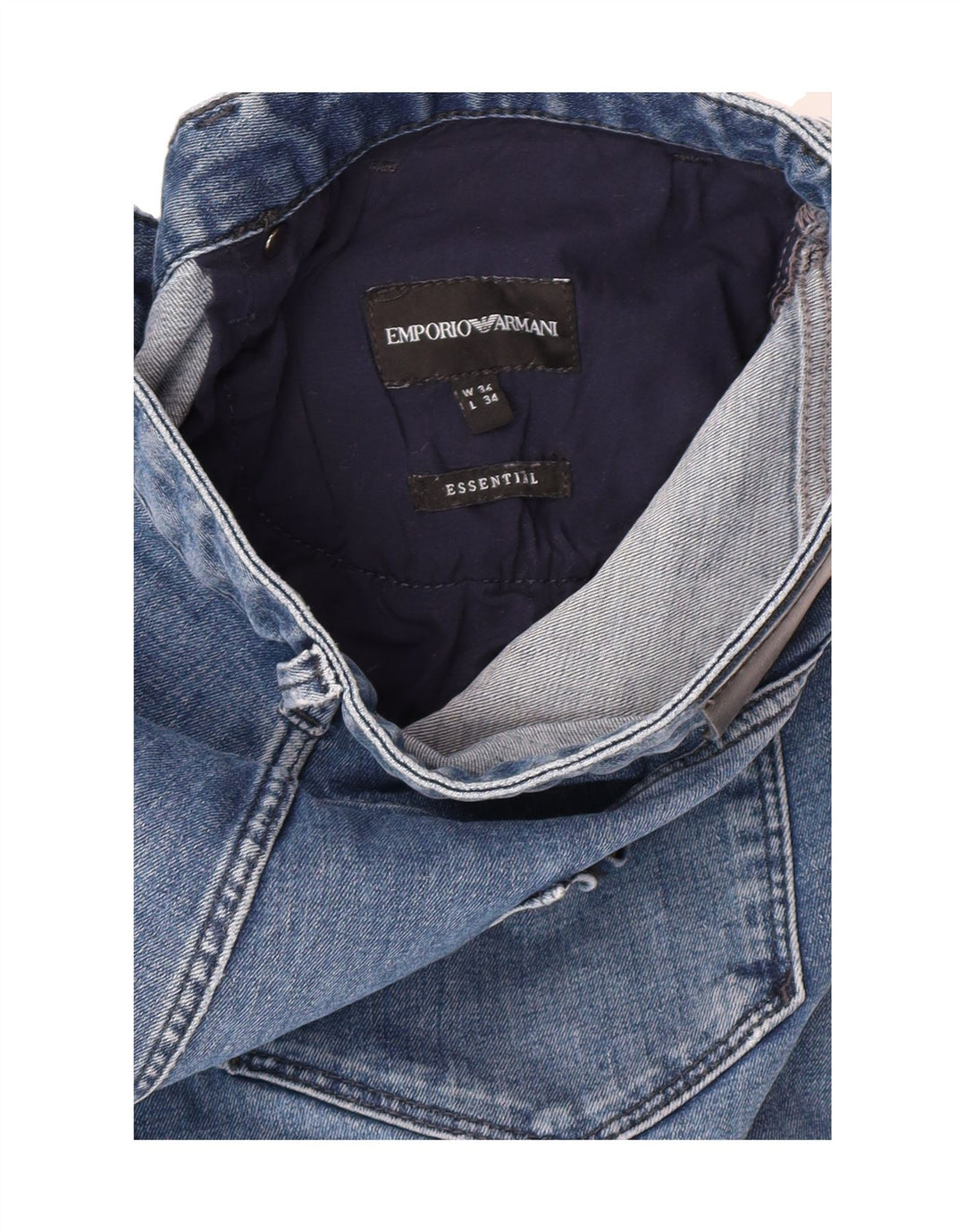 EMPORIO ARMANI Womens Straight Jeans W36 L27 Blue Vintage Emporio Armani and Second-Hand Emporio Armani from Messina Hembry 