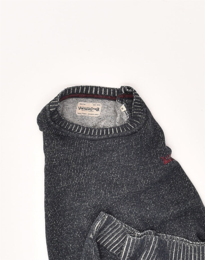 JACK & JONES Mens Crew Neck Jumper Sweater Medium Grey Cotton Vintage Jack & Jones and Second-Hand Jack & Jones from Messina Hembry 