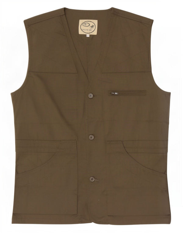 Gilet pratico da uomo vintage IT 52 XL poliestere kaki