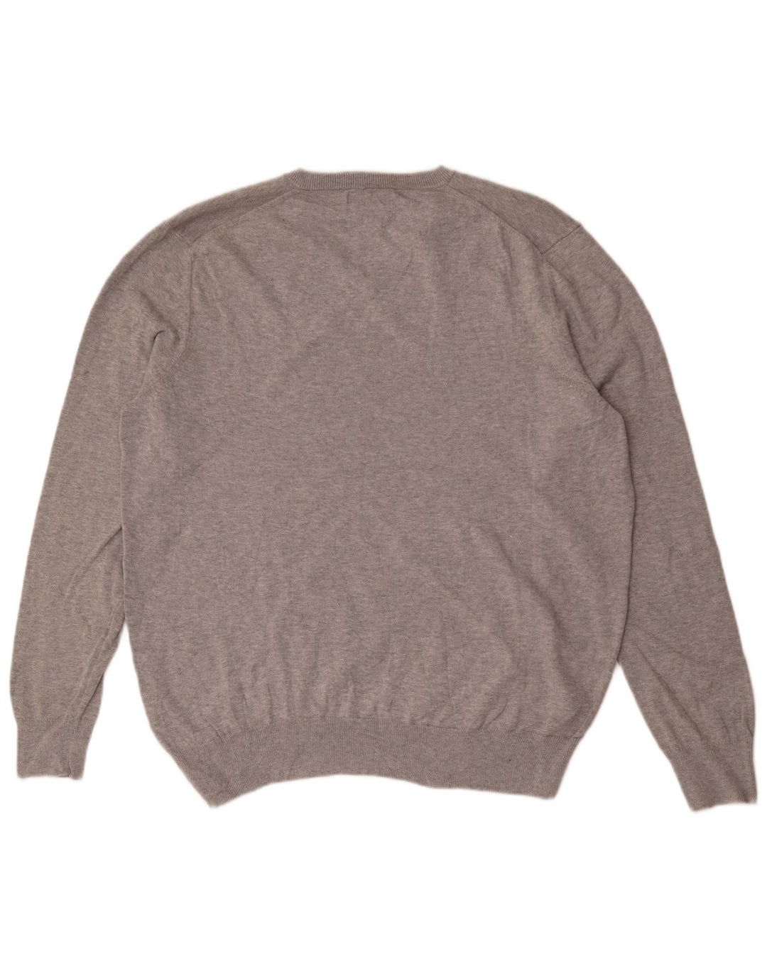 Maglione da uomo con scollo a V Marks & Spencer XL in cotone grigio