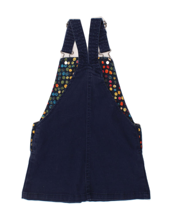 Abito salopette in denim grafico per ragazze BENETTON 3-4 anni 2XS cotone blu navy