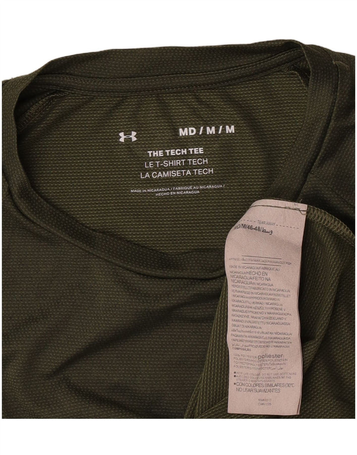 T-shirt da uomo Under Armour Top medio poliestere kaki