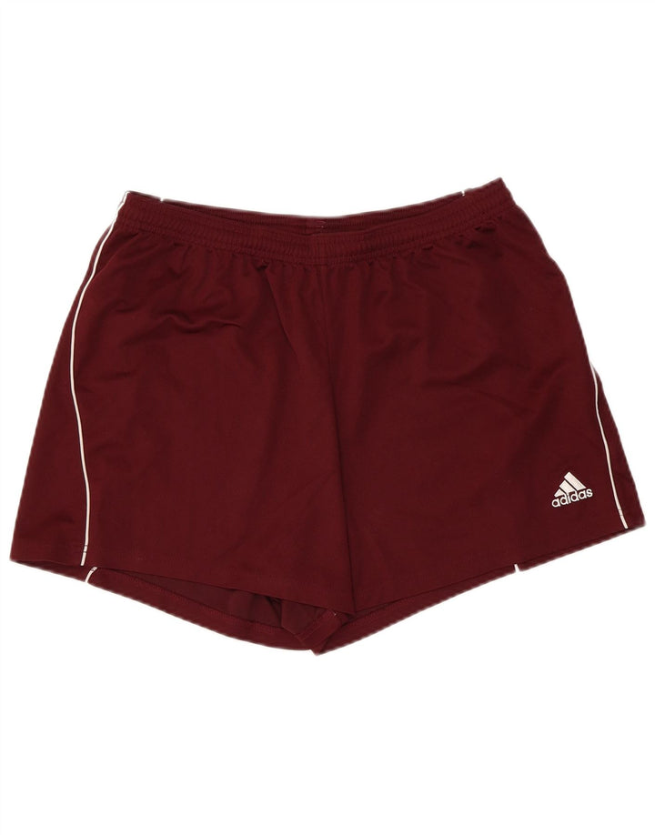 Pantaloncini sportivi ADIDAS Climalite da donna UK 14 Large Bordeaux Poliestere