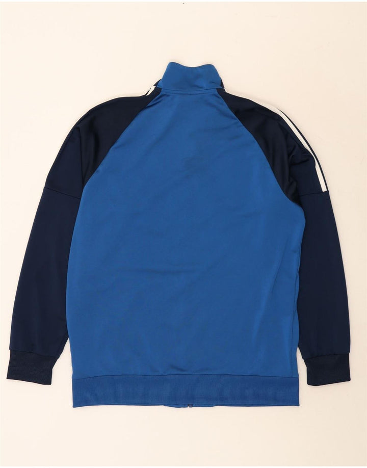Giacca da tuta da uomo Adidas UK 44/46 Large Blu Colourblock Poliestere