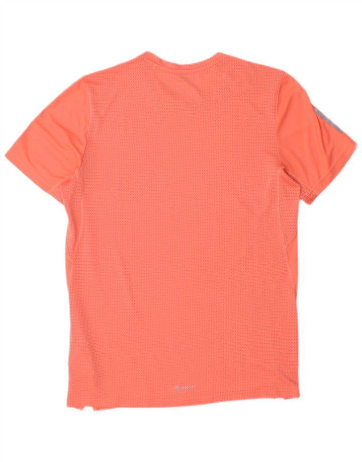 Maglietta da corsa da uomo Adidas Top Small arancione in poliestere
