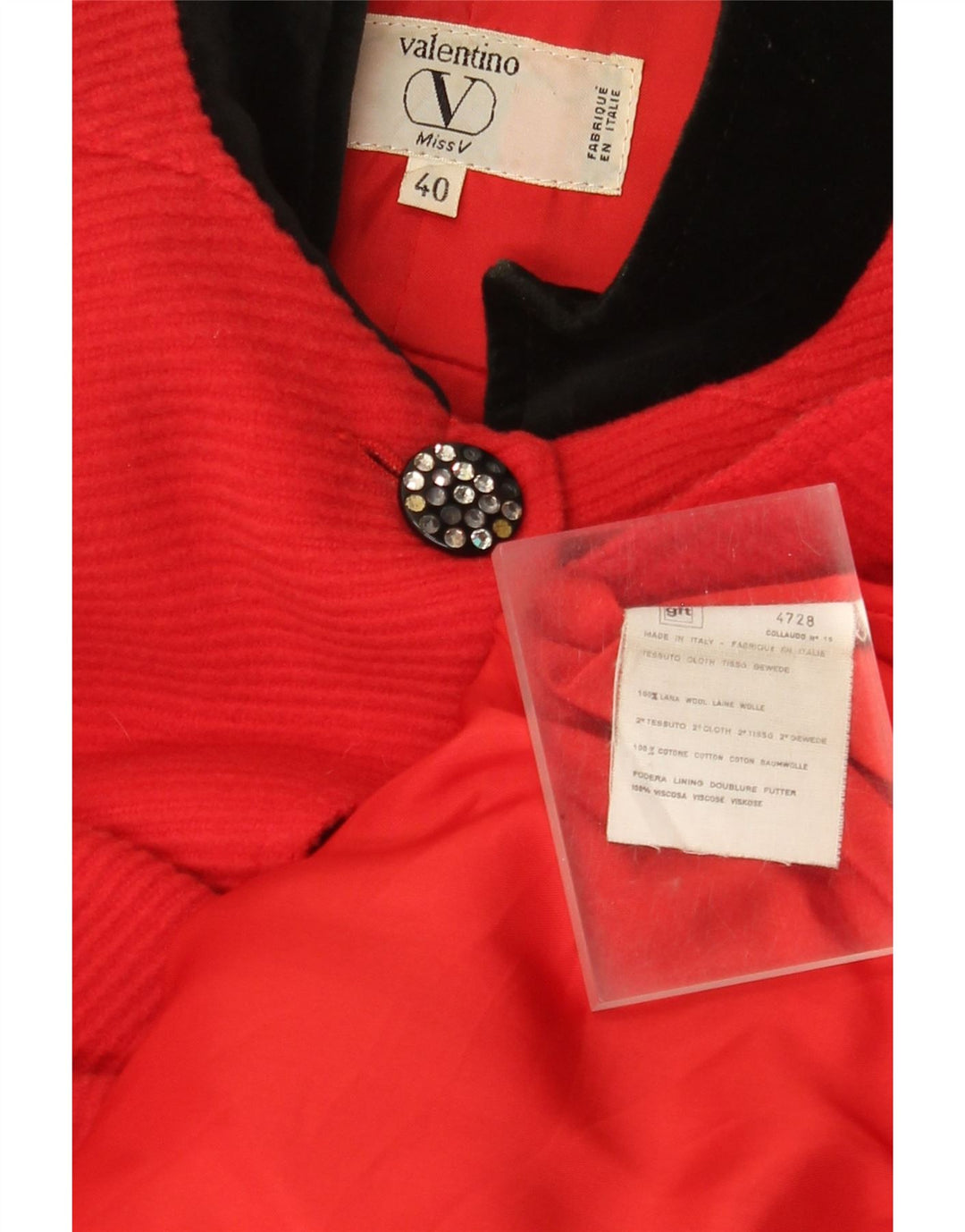 Soprabito Oversize Donna Valentino IT 40 Small Rosso Colourblock Lana