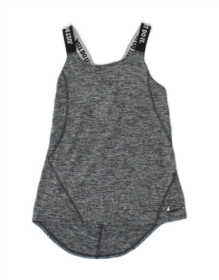 NIKE Girls Vest Top 10-11 Years Medium Grey Polyester Vintage Nike and Second-Hand Nike from Messina Hembry 