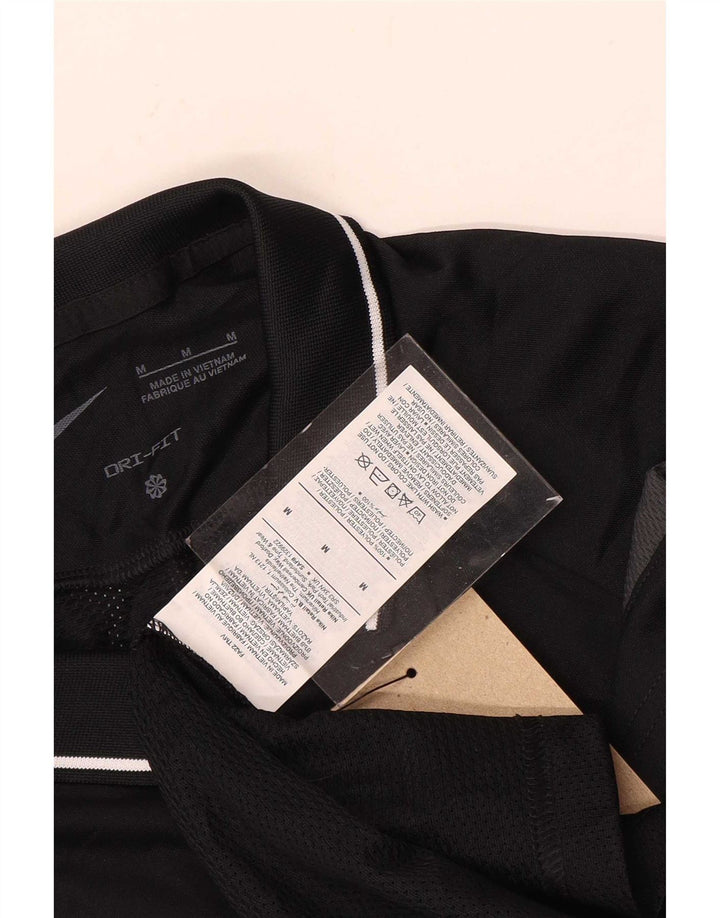 Polo Nike da uomo Dri Fit in poliestere color block medio nero