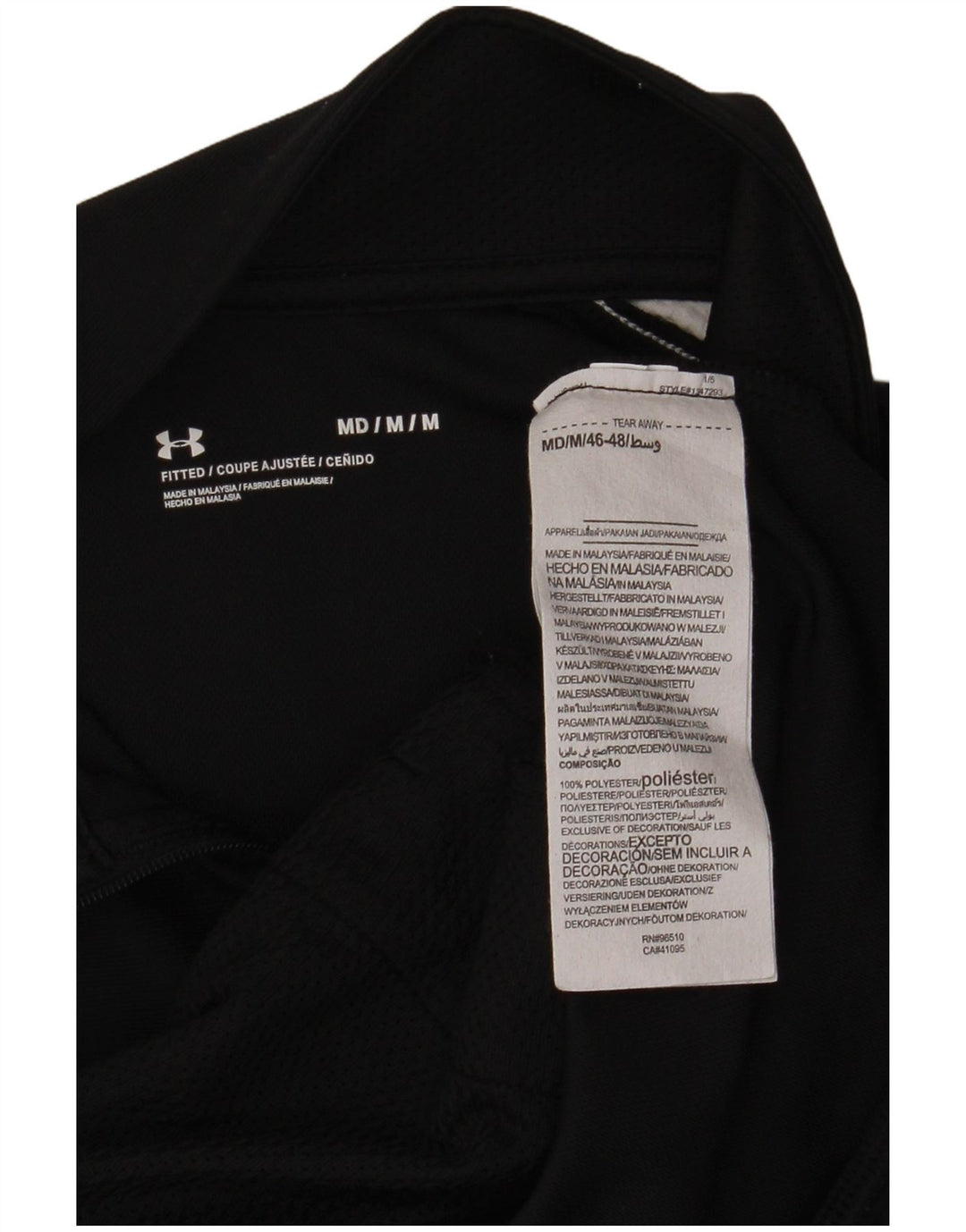 Giacca da tuta da uomo Under Armour, poliestere color block medio nero