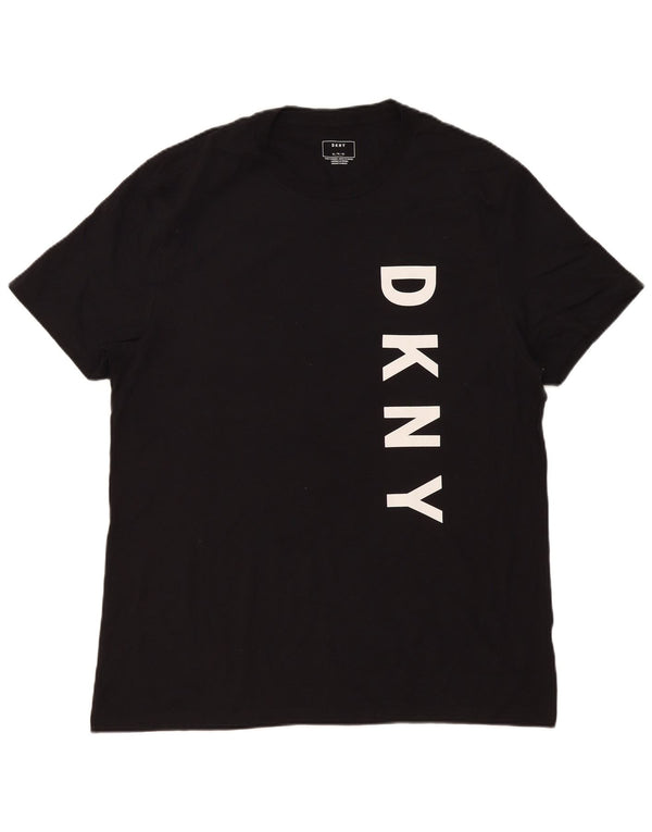 T-shirt grafica da uomo Dkny Top XL in cotone nero