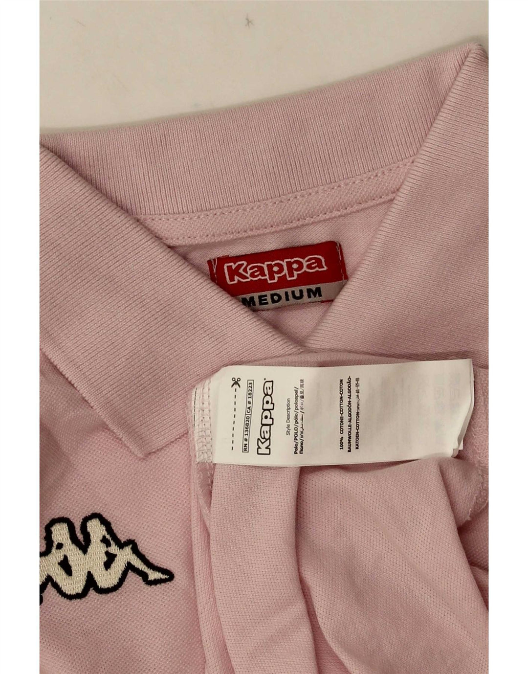 Polo Kappa da donna UK 12 cotone rosa medio