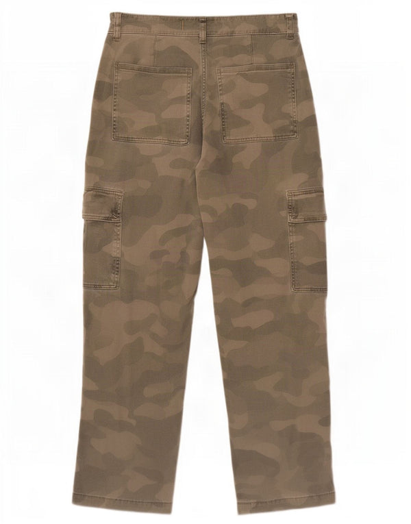 Pantaloni cargo Hollister Dad da donna a vita alta US 10 Large W30 L30 Khaki