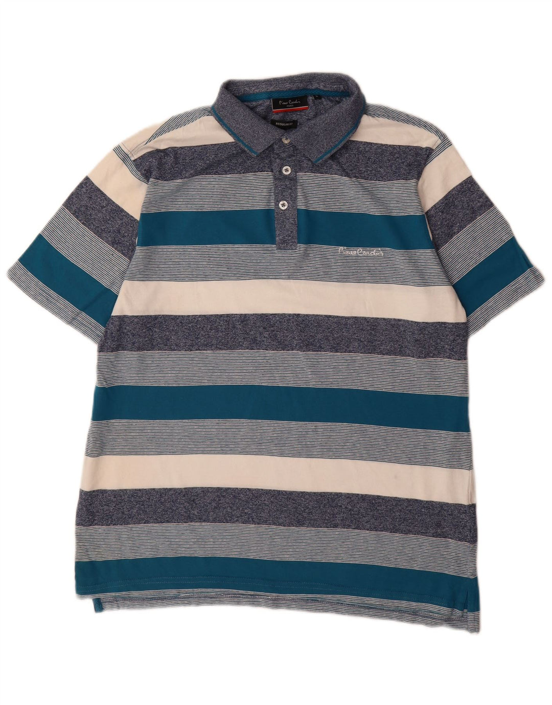 Polo da uomo dalla vestibilità regolare Pierre Cardin, a righe grandi, multicolore