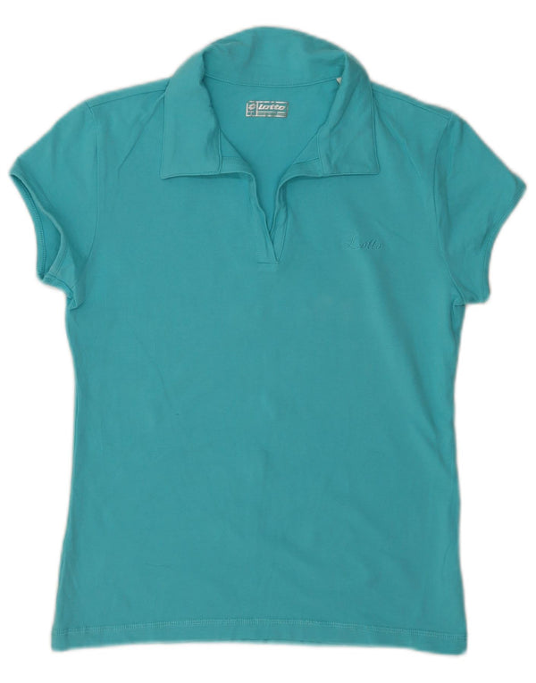 Polo da donna Lotto UK 14 grande in cotone blu