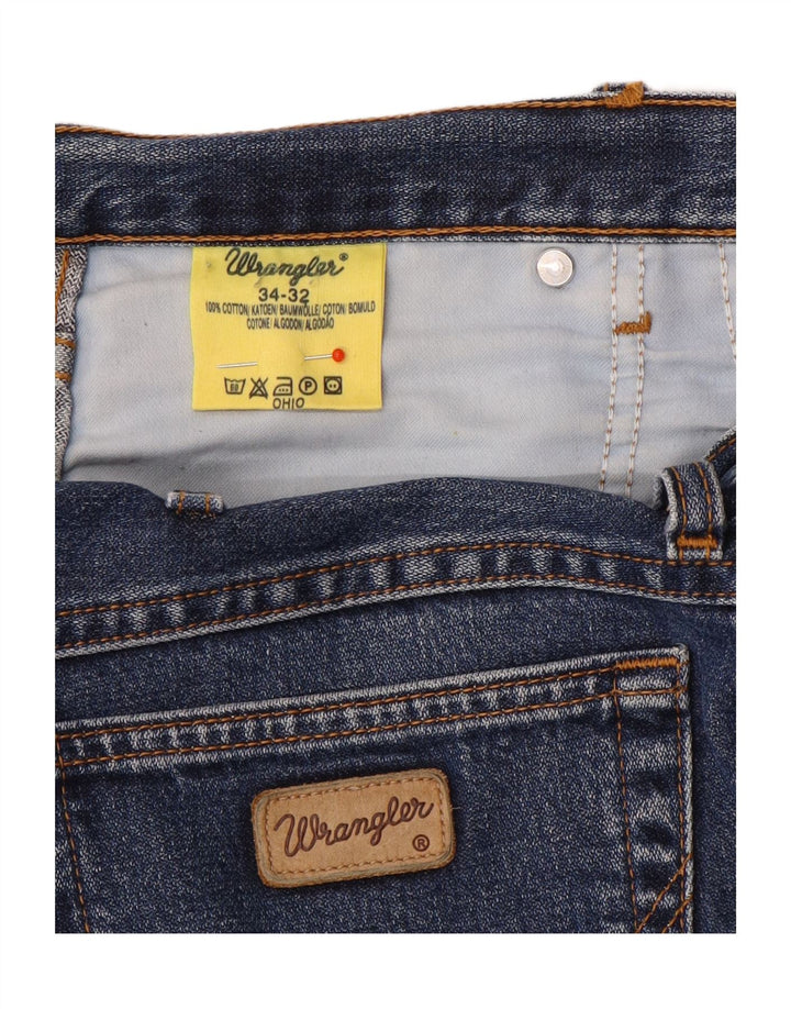 Jeans dritti da uomo Wrangler Ohio W34 L32 cotone blu