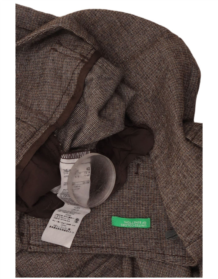 Pantaloncini casual da donna BENETTON IT 42 Medium W30 Lana grigia