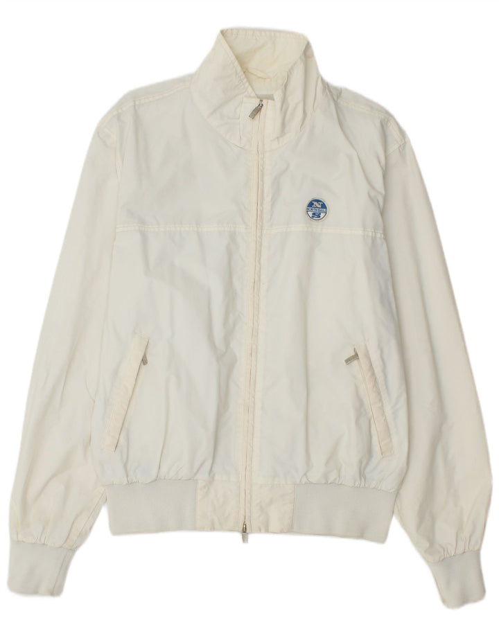 Giubbotto bomber da uomo NORTH SAILS UK 42 XL bianco poliammide
