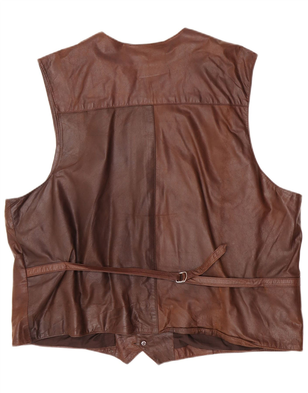 Gilet in pelle da uomo vintage EU 64 7XL Pelle marrone