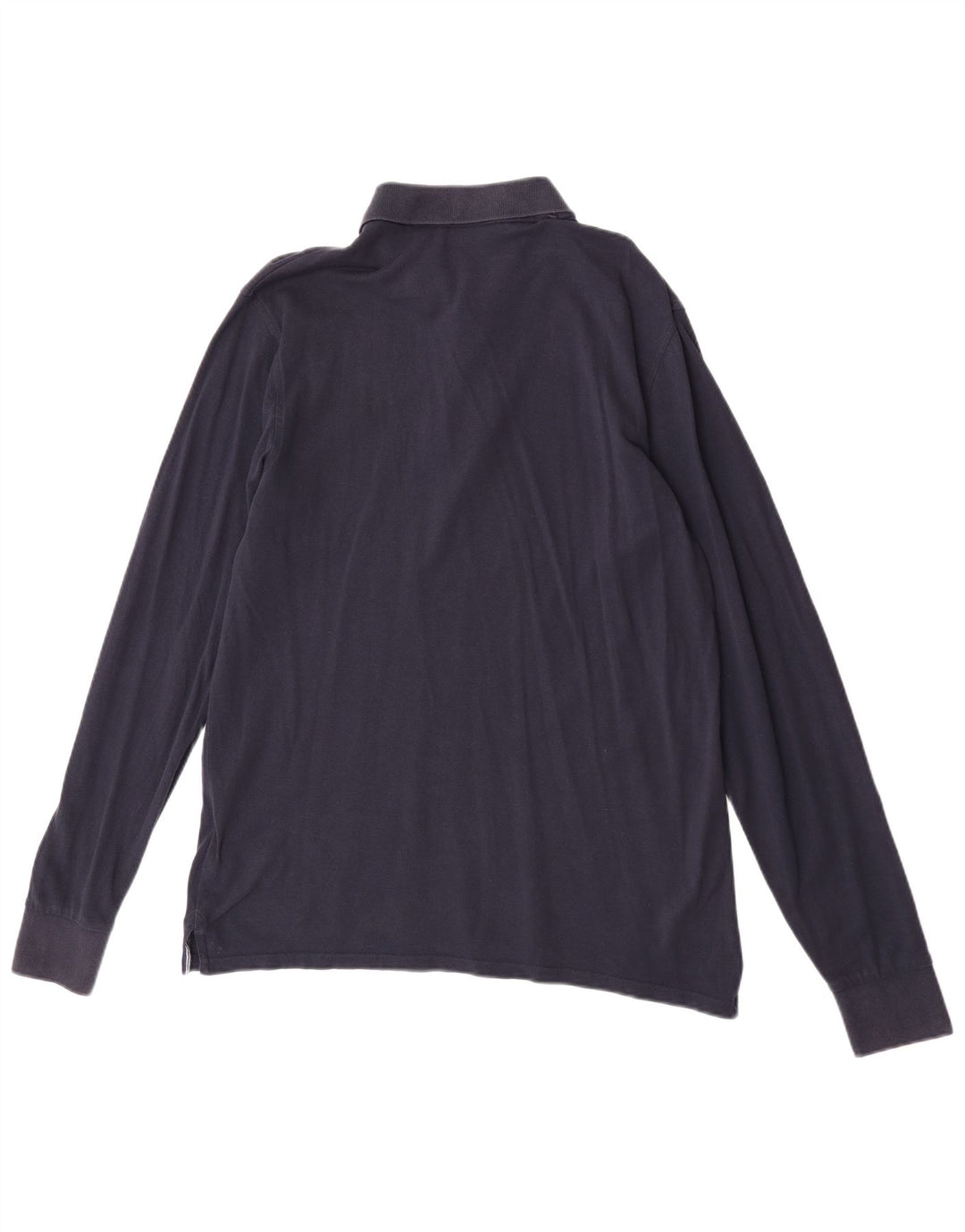 Polo da uomo a maniche lunghe Gant grande in cotone blu navy
