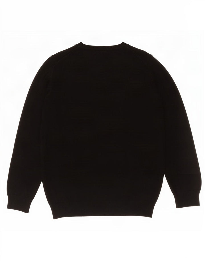 Maglione maglione con scollo a V da donna Marks & Spencer UK 12 medio nero