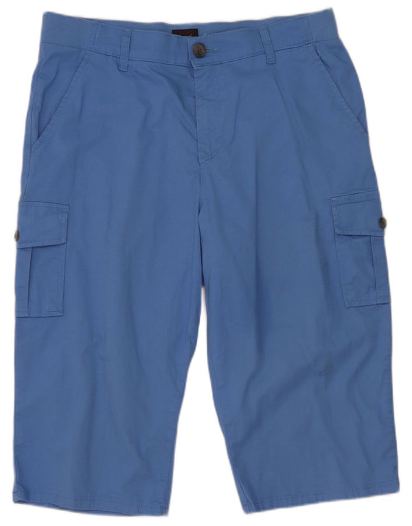 Pantaloncini Bermuda cargo da donna Lee US 12 Large W32 cotone blu
