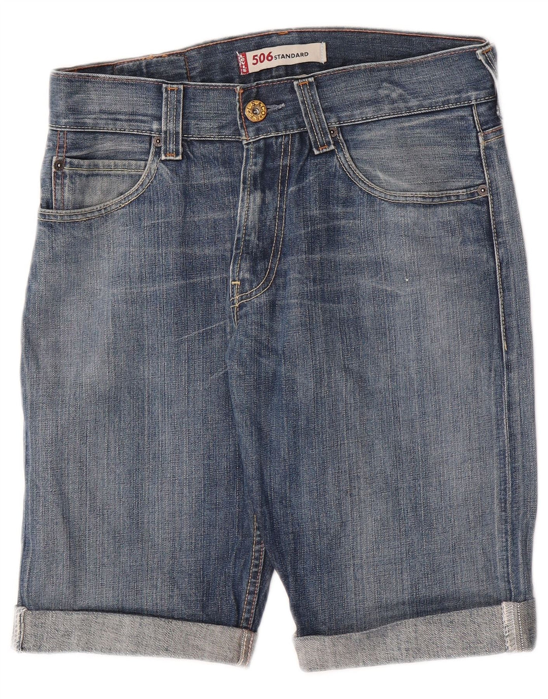 Pantaloncini di jeans Levi's 506 da uomo W31 cotone blu medio