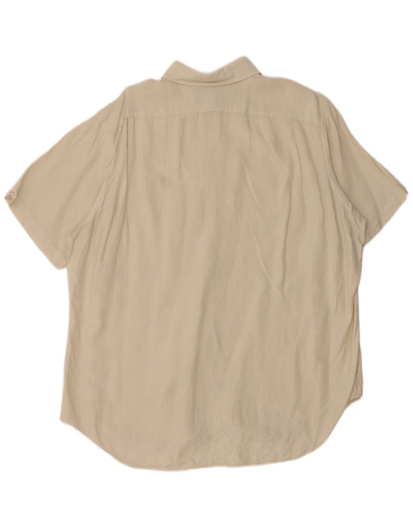 Polo Ralph Lauren Camicia a maniche corte da uomo XL in lino bianco sporco