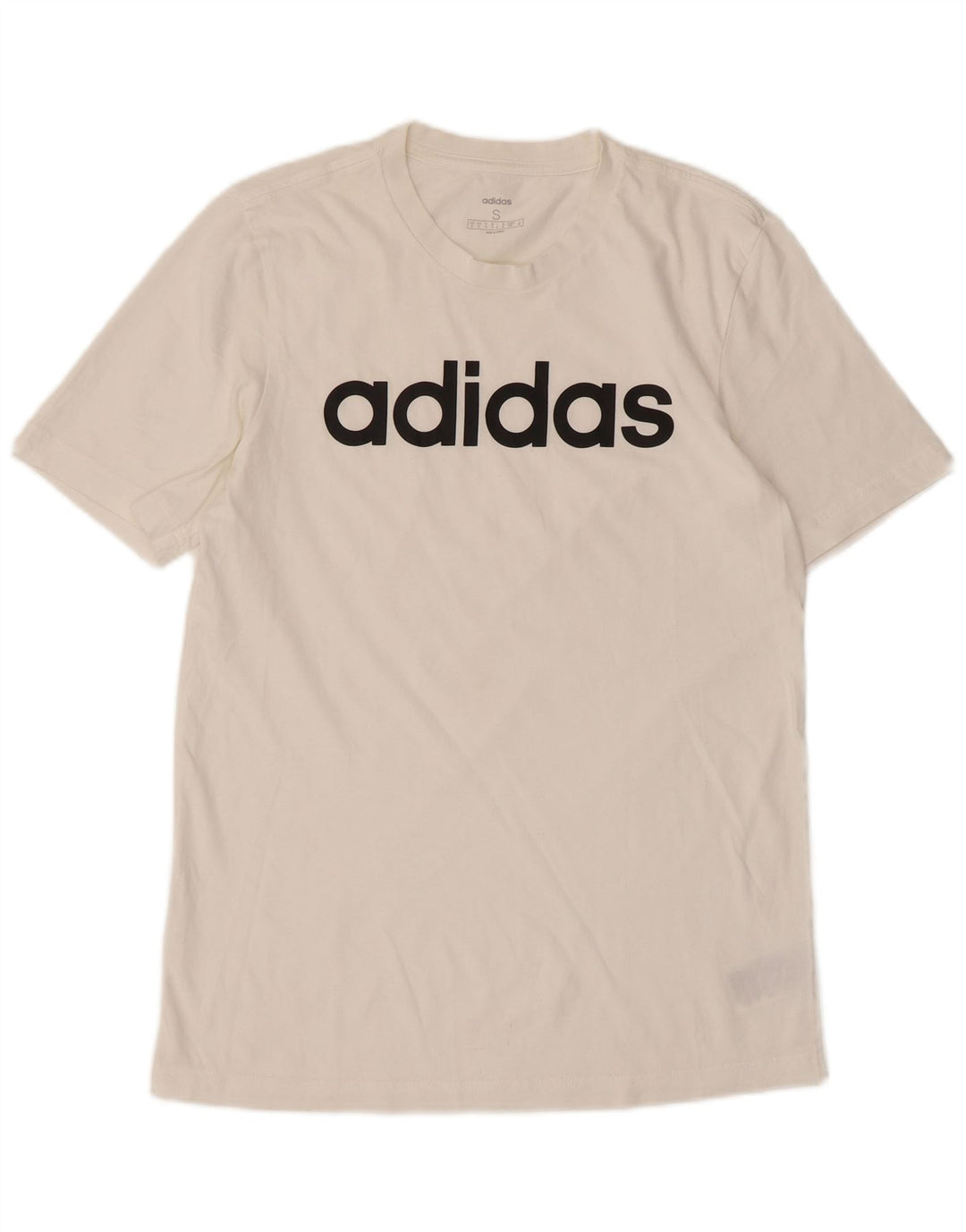 T-shirt grafica da uomo Adidas Top piccola in cotone bianco