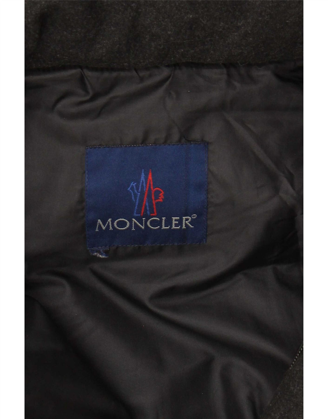 Moncler Giacca imbottita con cappuccio da uomo UK 36 Small Lana nera