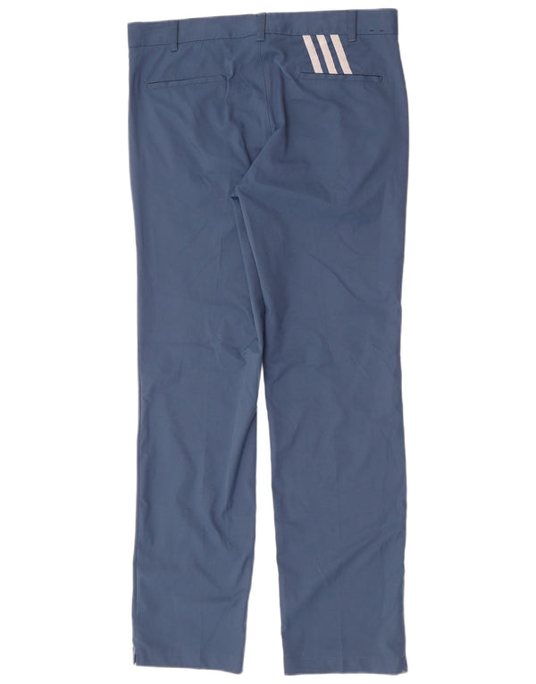Pantaloni chino dritti da uomo Adidas W34 L34 poliestere blu