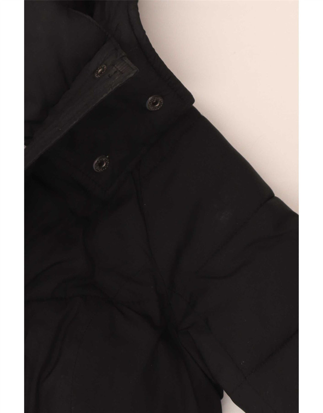 Giacca imbottita con cappuccio da donna Abercrombie & Fitch UK 10 piccola in poliestere nero