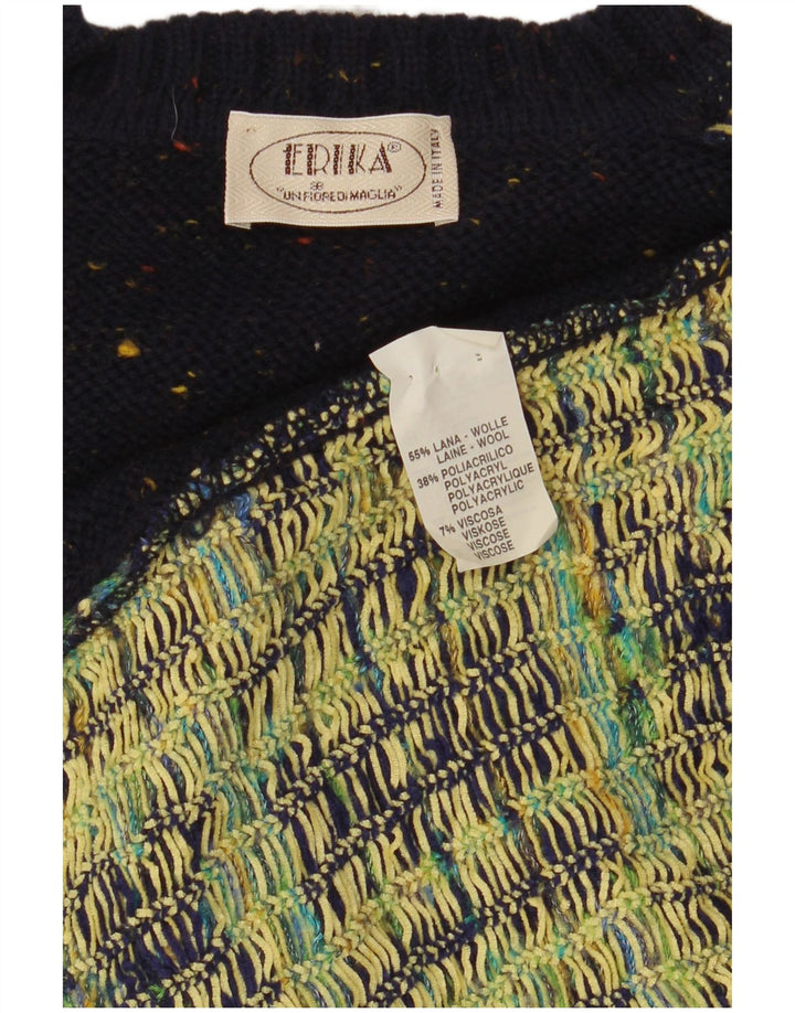 Canotta da donna Erika UK 20 2XL Farfalla in poliacrilico a quadri blu navy