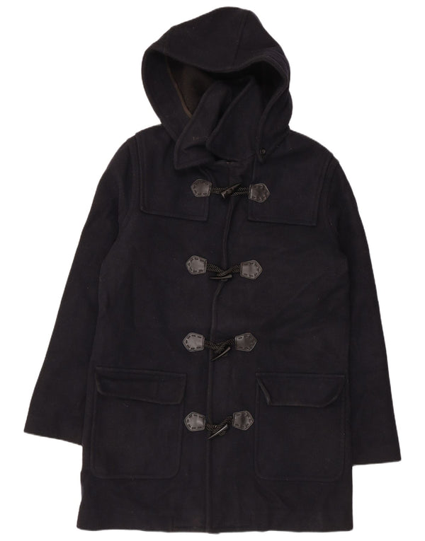 Montgomery con cappuccio da donna VINTAGE UK 18 XL Lana blu navy