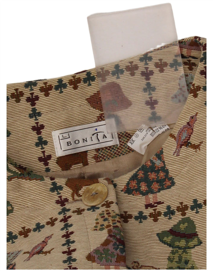 Bonita Giacca Bolero da donna UK 16 Grande Novità in poliestere beige