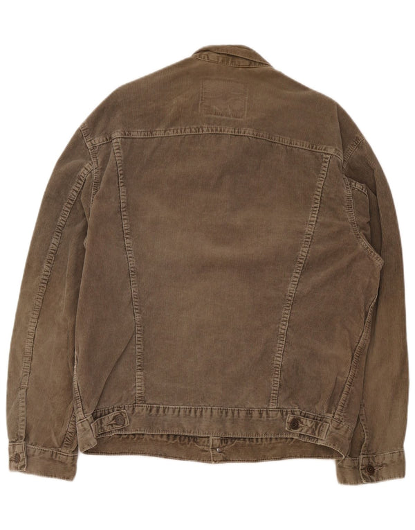 Giacca da donna in velluto a coste Levi's UK 40 grande cotone marrone