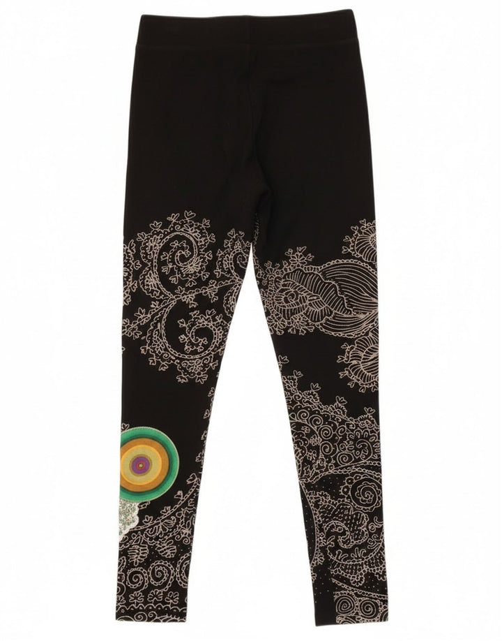 Desigual Leggings grafici da donna UK 12 Medium Black Paisley