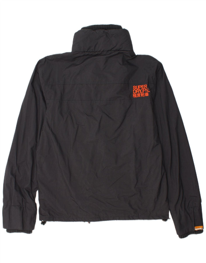 Giacca antipioggia grafica da donna SUPERDRY UK 18 XL nylon nero