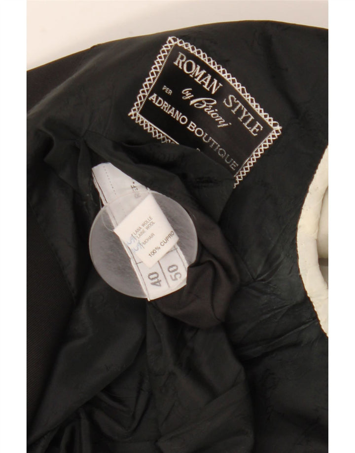 Giacca blazer da uomo a 1 bottone Bresci UK 40 grande lana nera